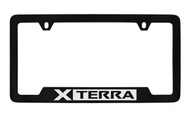 Nissan Xterra Black Coated Metal Bottom Engraved License Plate Frame Holder