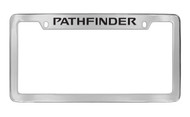 Nissan Pathfinder Chrome Plated Metal Top Engraved License Plate Frame Holder