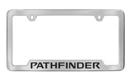 Nissan Pathfinder Chrome Plated Metal Bottom Engraved License Plate Frame Holder