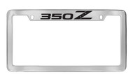 Nissan 350Z Chrome Plated Metal Top Engraved License Plate Frame Holder