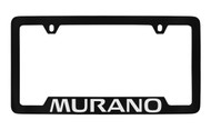 Nissan Murano Black Coated Zinc Bottom Engraved License Plate Frame Holder