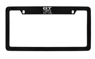 Nissan GTR Black Coated Zinc Top Engraved License Plate Frame Holder