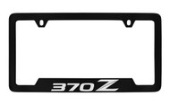 Nissan 370Z Black Coated Zinc Bottom Engraved License Plate Frame Holder