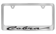 Ford Cobra Script Chrome Plated Solid Brass License Plate Frame