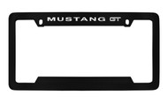 Ford Mustang GT Top Engraved Black Coated Zinc Frame with Silver Imprint