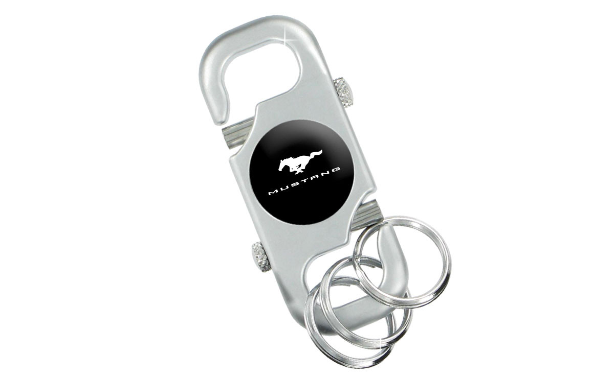 Mustang Chrome with Insert Stubby Keychain 