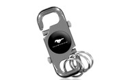 Mustang Black Nickel Keychain