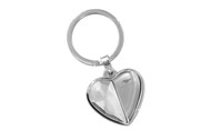 Mustang Half Crystal and Half Metal Heart Shape Keychain