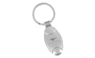 Mustang Oval Keychain Whole Piece In Nickel Plating with Black Gift Box