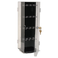 Acrylic Key Chain Display with 2 Doors with Universal Lock. Holds Up To 192 Key Chains