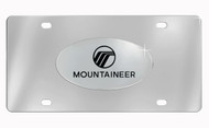 Mercury Mountaineer Chrome Plated Solid Brass Emblem On a Stainless Steel Plate