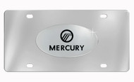 Mercury with Logo Chrome Plated Solid Brass Emblem On a Stainless Steel Plate