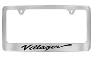 Mercury Villager Script Chrome Plated Solid Brass License Plate Frame