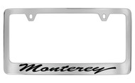 Mercury Monterey Script Chrome Plated Solid Brass License Plate Frame