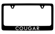 Mercury Cougar Black Coated Zinc License Plate Frame