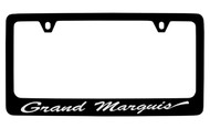 Mercury Grand Marquis Script Black Coated Zinc License Plate Frame