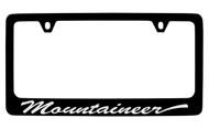 Mercury Mountaineer Script Black Coated Zinc License Plate Frame
