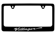 Mercury Villager Script Black Coated Zinc License Plate Frame