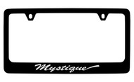 Mercury Mystique Script Black Coated Zinc License Plate Frame