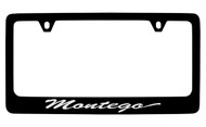 Mercury Montego Script Black Coated Zinc License Plate Frame