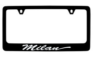 Mercury Milan Script Black Coated Zinc License Plate Frame