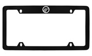 Mercury Logo Top Engraved Black Coated Zinc License Plate Frame with Silver Imprint