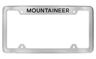 Mercury Mountaineer Top Engraved Chrome Plated Solid Brass License Plate Frame with Black Imprint