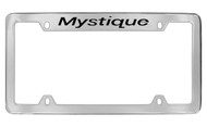 Mercury Mystique Top Engraved Chrome Plated Solid Brass License Plate Frame with Black Imprint