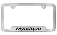 Mercury Mystique Bottom Engraved Chrome Plated Solid Brass License Plate Frame with Black Imprint