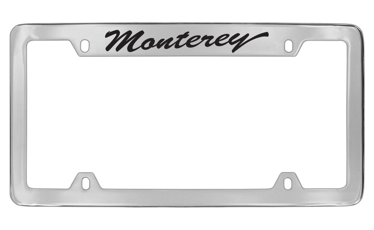 Mercury Monterey Script Top Engraved Chrome Plated Solid Brass License