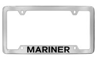 Mercury Mariner Bottom Engraved Chrome Plated Solid Brass License Plate Frame with Black Imprint