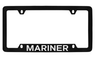 Mercury Mariner Bottom Engraved Black Coated Zinc License Plate Frame with Silver Imprint