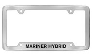 Mercury Mariner Hybrid Bottom Engraved Chrome Plated Solid Brass License Plate Frame with Black Imprint