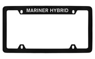Mercury Mariner Hybrid Top Engraved Black Coated Zinc 4 Hole License Plate Frame with Silver Imprint