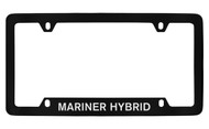Mercury Mariner Hybrid Bottom Engraved Black Coated Zinc License Plate Frame with Silver Imprint