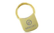 Mercury Gold Plated Solid Brass Padlock Shape Keychain In a Black Gift Box