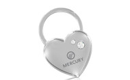 Mercury Heart Shape with 2 Clear Crystals In a Black Gift Box.