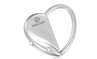 Mercury Pull and Twist Oval Heart Interchangeable Shape Keychain In a Black Gift Box