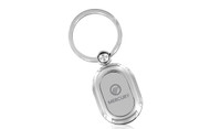 Mercury Chrome On Chrome Oval Shape Keychain with Insert In a Black Gift Box