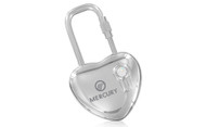 Mercury Heart Shaped Padlock Style Keychain In a Black Gift Box