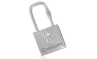 Mercury Padlock Shaped Keychain In a Black Gift Box