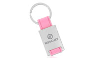 Mercury Rectangular Shaped Keychain with Pink Leather Strap In a Black Gift Box