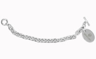 Mercury Oval Tag Attached To a Heavy Silver Plated Bracelet