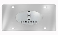 Lincoln Chrome Plated Solid Brass Emblem On a Stainless Steel Plate