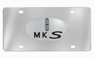 Lincoln MKS Chrome Plated Solid Brass Emblem On a Stainless Steel Plate