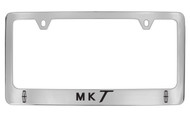 Lincoln MKT Chrome Plated Solid Brass License Plate Frame Holder with Black Imprint