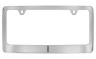 Lincoln Logo Chrome Plated Solid Brass License Plate Frame Holder with Black Imprint