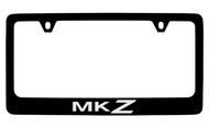 Lincoln MKZ Black Coated Zinc License Plate Frame Holder with Silver Imprint