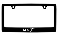 Lincoln MKT Black Coated Zinc License Plate Frame Holder with Silver Imprint