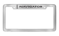 Lincoln Navigator with Logo Top Engraved Solid Brass License Plate Frame Holder 